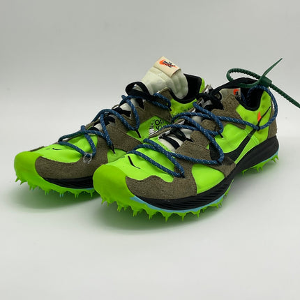 Nike Zoom Terra Kiger 5 Off-White Electric Green size 12.5 sneakers