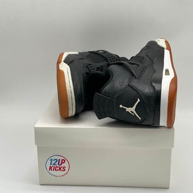 Air Jordan 4 Retro Black Laser - Black - Pre-owned - Size 14M, Replacement box
