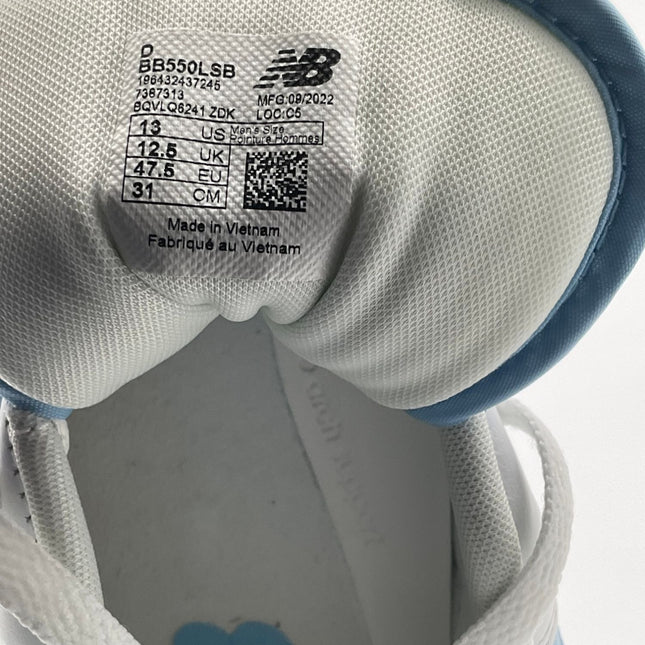 New Balance 550 White University Blue size 13 — view 7