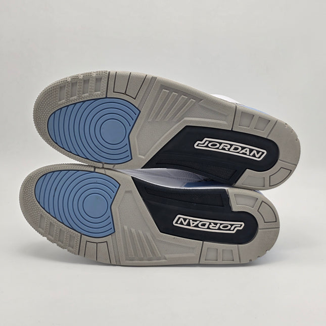 Close-up of a pair of Jordan brand shoes on a white background