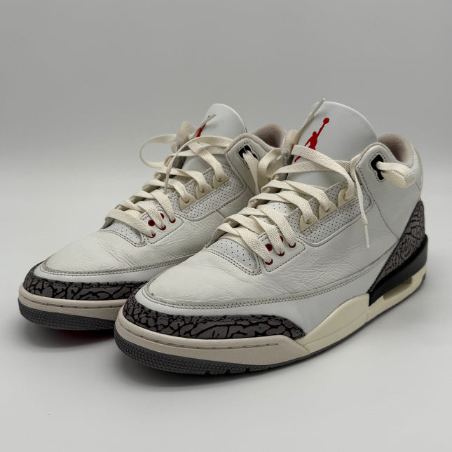 Air Jordan 3 Retro - OG White Cement Reimagined - Pre-owned - Size 11.5M, Rep Box