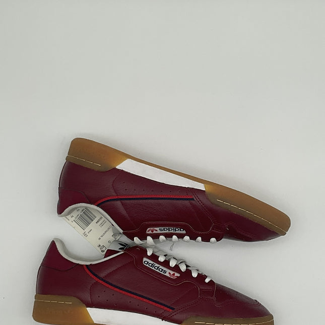 adidas Continental 80 Burgundy size 10 - lateral pair