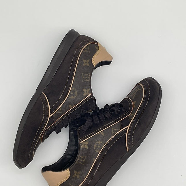 LV Monogram sneaker angled pair